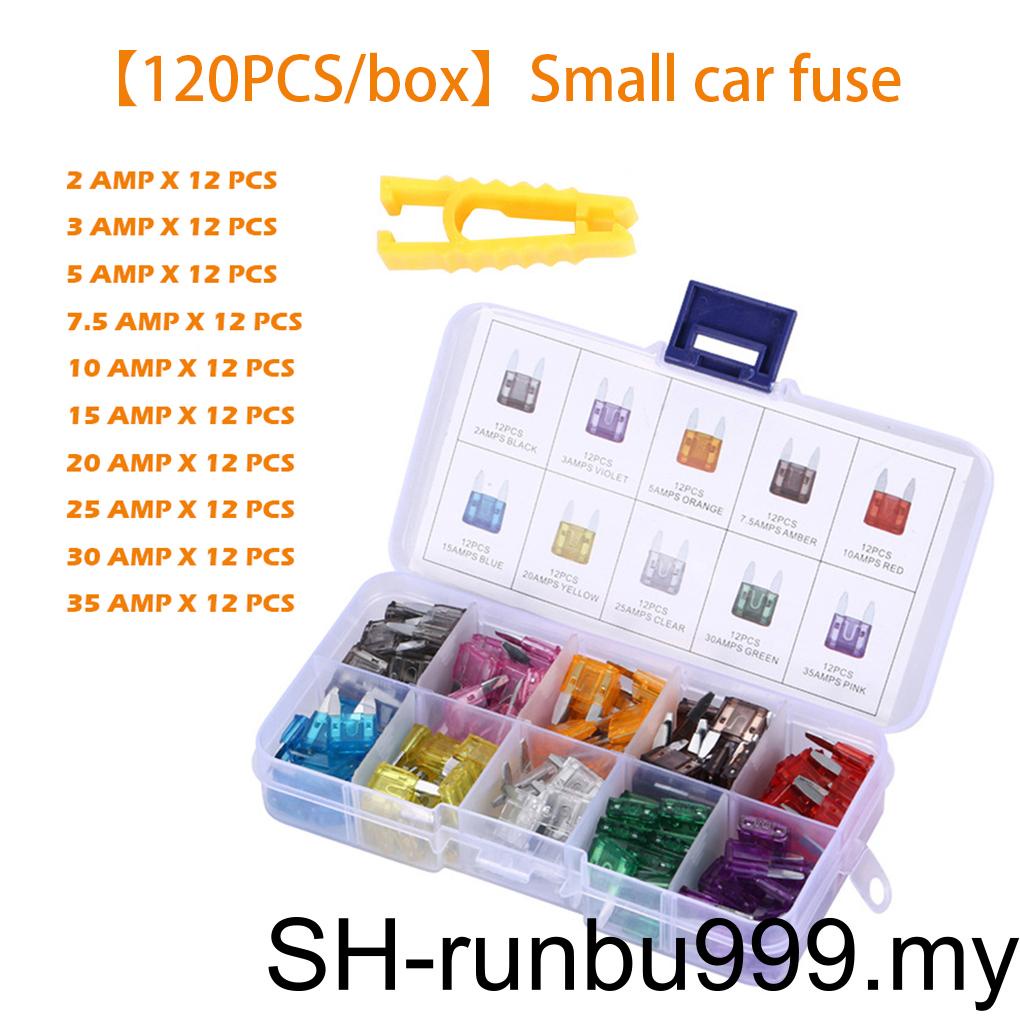 120Pcs/Kit Car Fuse Assortment Universal Automobile Camper RVs Boat