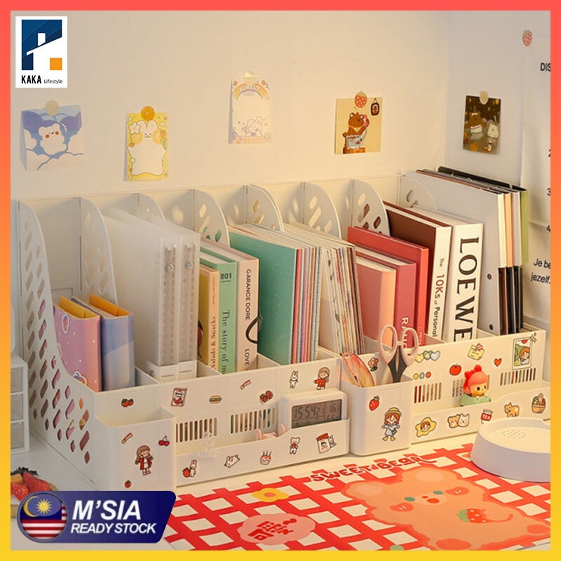 Desktop storage box Student office file basket Multi layer bookshelf