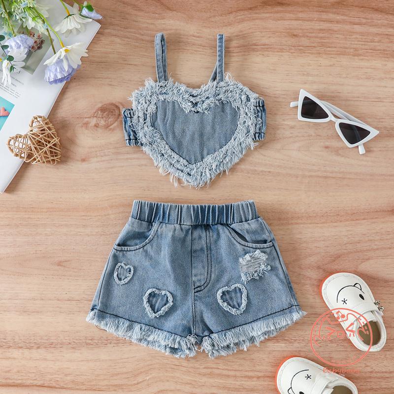 Children's Jeans Shorts Girl  Ripped Jeans Short Girl Kids