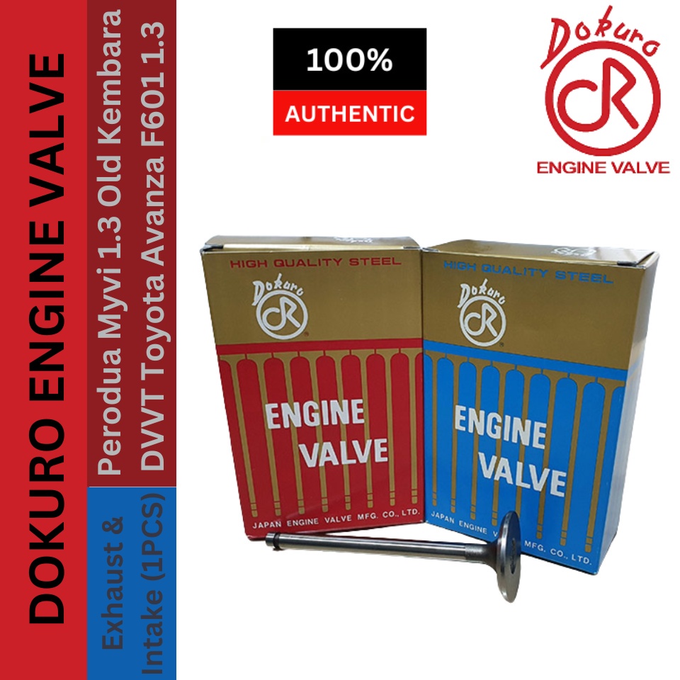 Engine Valve (Dokuro Japan) for Perodua Myvi 1.3 Old Kembara DVVT Toyota Avanza F601 1.3