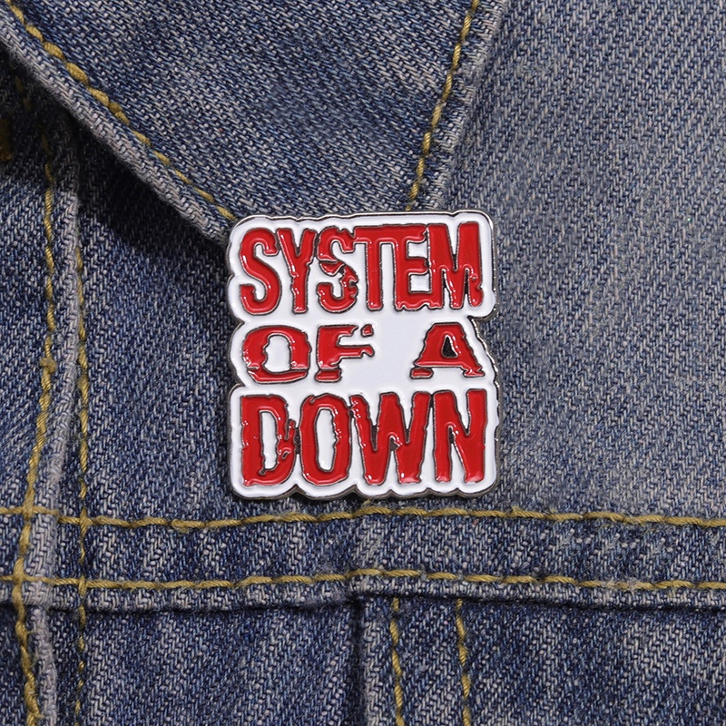 System of A Down Texts Enamel Pin Punk Rock Music Brooch Badges ...