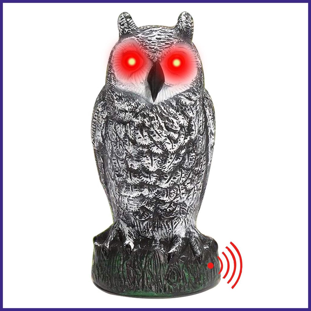 Owl Statue Plastics Owl To Keep Birds Away Antifading Horned Owl Decoy