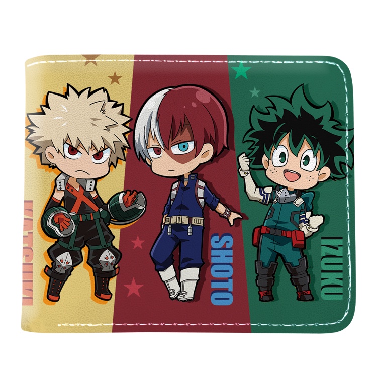 My Hero Academia Todoroki Shoto Card Casual Pu Leather Student Cartoon ...