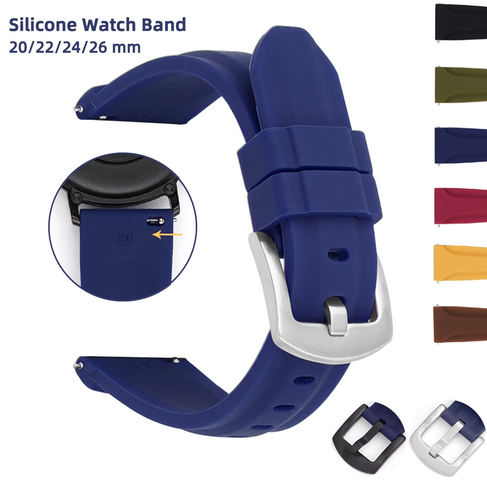 Elastic Silicone Watch Strap Quick Release Rubber Watch Band Bracelet