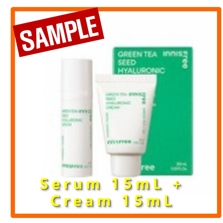 [SAMPLE] innisfree Green Tea Seed Hyaluronic Duo Kit (Serum 15ml+Cream ...