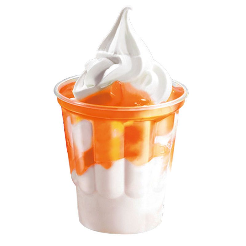 250ml Sundae Glass Ice Cream Cup Disposable Plastic Double-Layer Milk ...