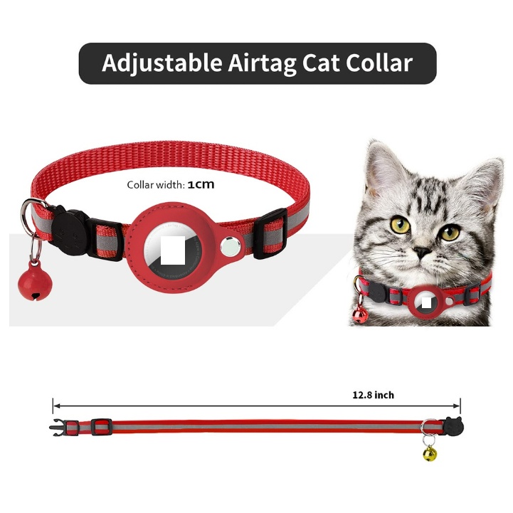 Apple Air Tag Pet Collar Cover Silicone Band Cat Collars AntiLost