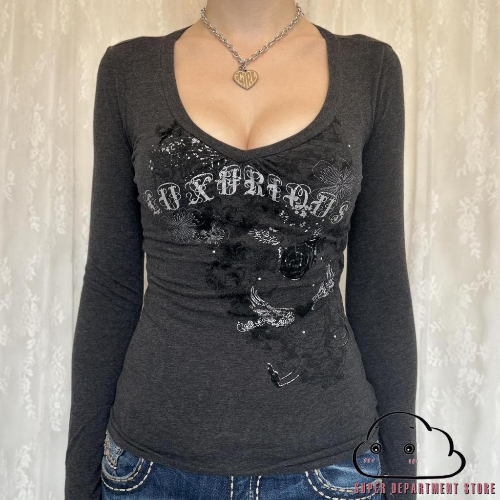 Maglietta Y2K Goth Unisex Con Stampa Gotica Lettere – Manica Corta Larga, Nera Taglia M – Stile Dark Academia Streetwear