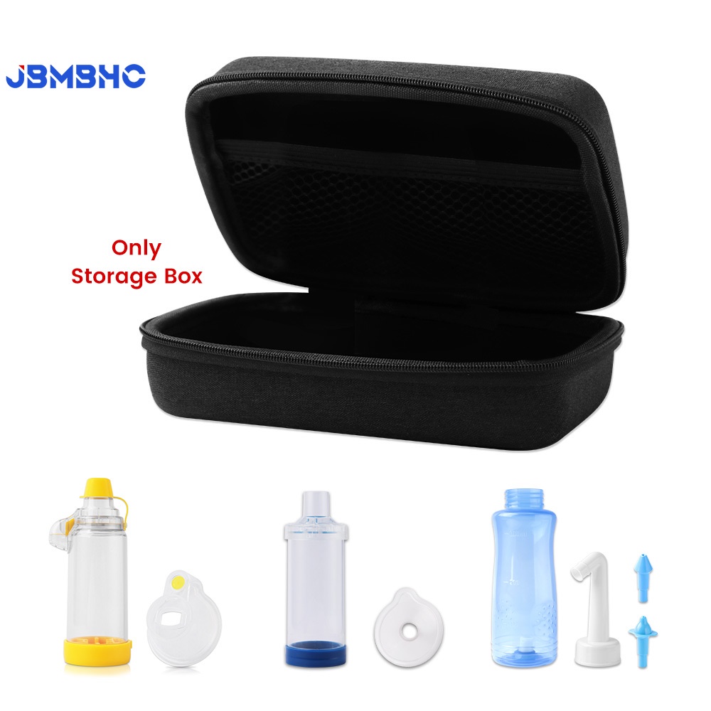 Hard Travel Case for Asthma Inhaler Spacer Accessories Carrying Bag for Nasal Washing Bottle