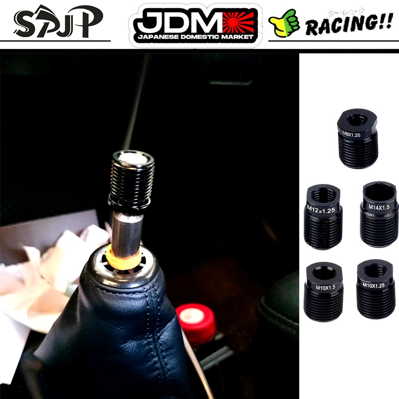 Aluminum Alloy Shift Knob Adapter Universal Black M8 M10 M12 M10*1.25 ...