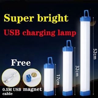 17cm-52cm Led Tube 30w/60w/80w Portable Usb Rechargeable Emergency Light  Outdoor Lighting Camping Lamp