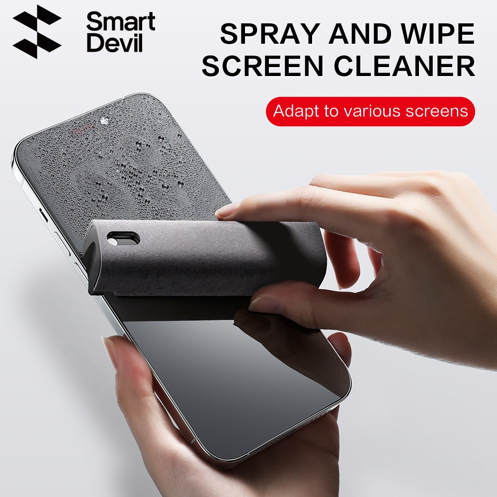 SmartDevil Mobile Phone Screen Cleaner Spray 2 In 1 Portable Tablet PC ...