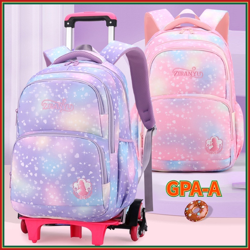 Kids Trolley School Bag wheel school bag trolley Rolling Backpacks Kids