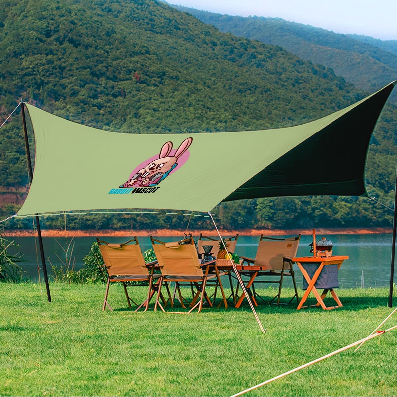 Tarp Tent Camping Outdoor Waterproof Sun Shade Shelter Hexagon Awning