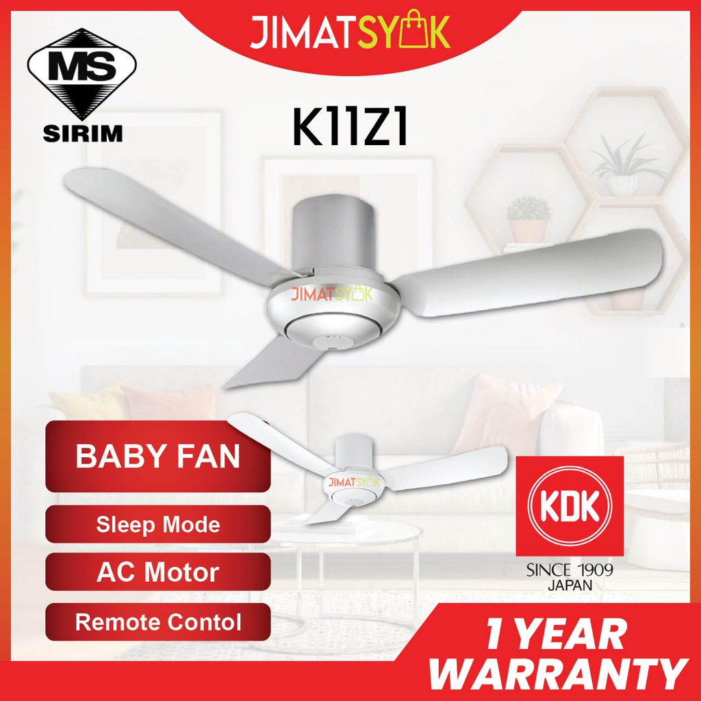 KDK Baby Fan K11Z1 44'' 3 Blades Remote Control AC Motor KDK Ceiling