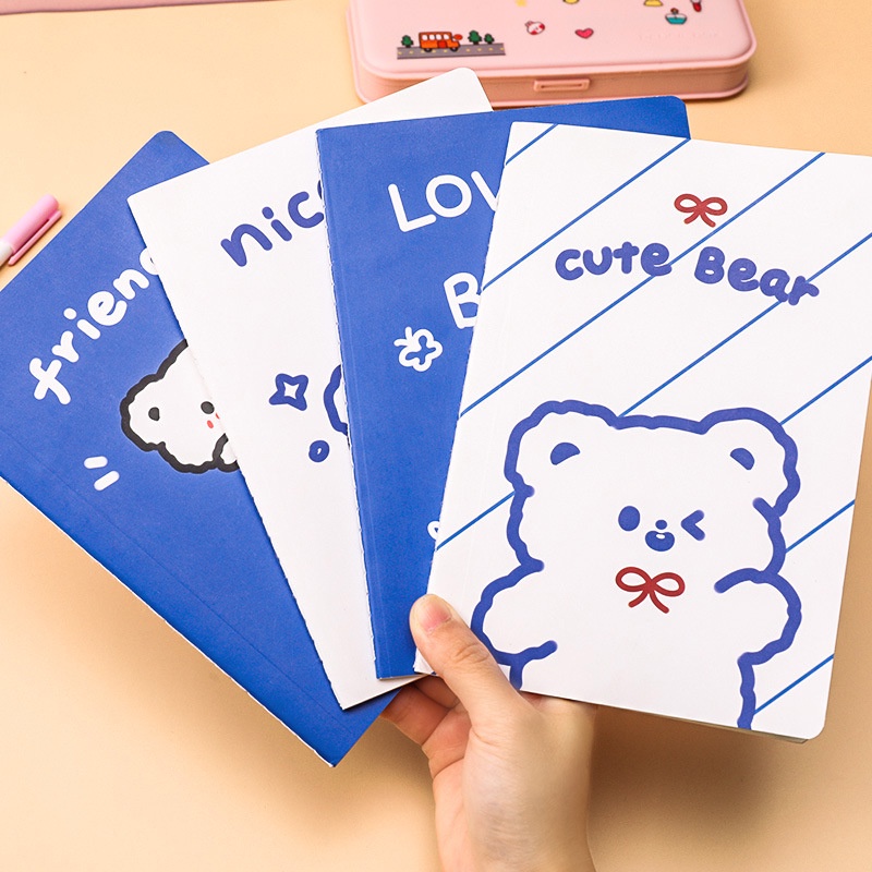 4pcs Set Kawaii 555 Notepad Mini Notebook A7 ; Buku Catatan Kecil ...