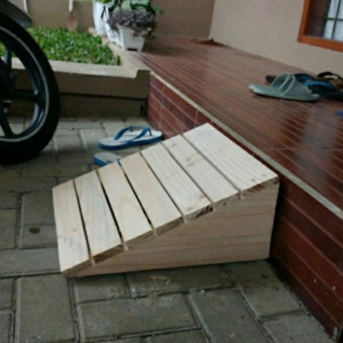 KAYU Motorcycle ramp Height 15cm/Motorcycle ramp Wooden board Height ...