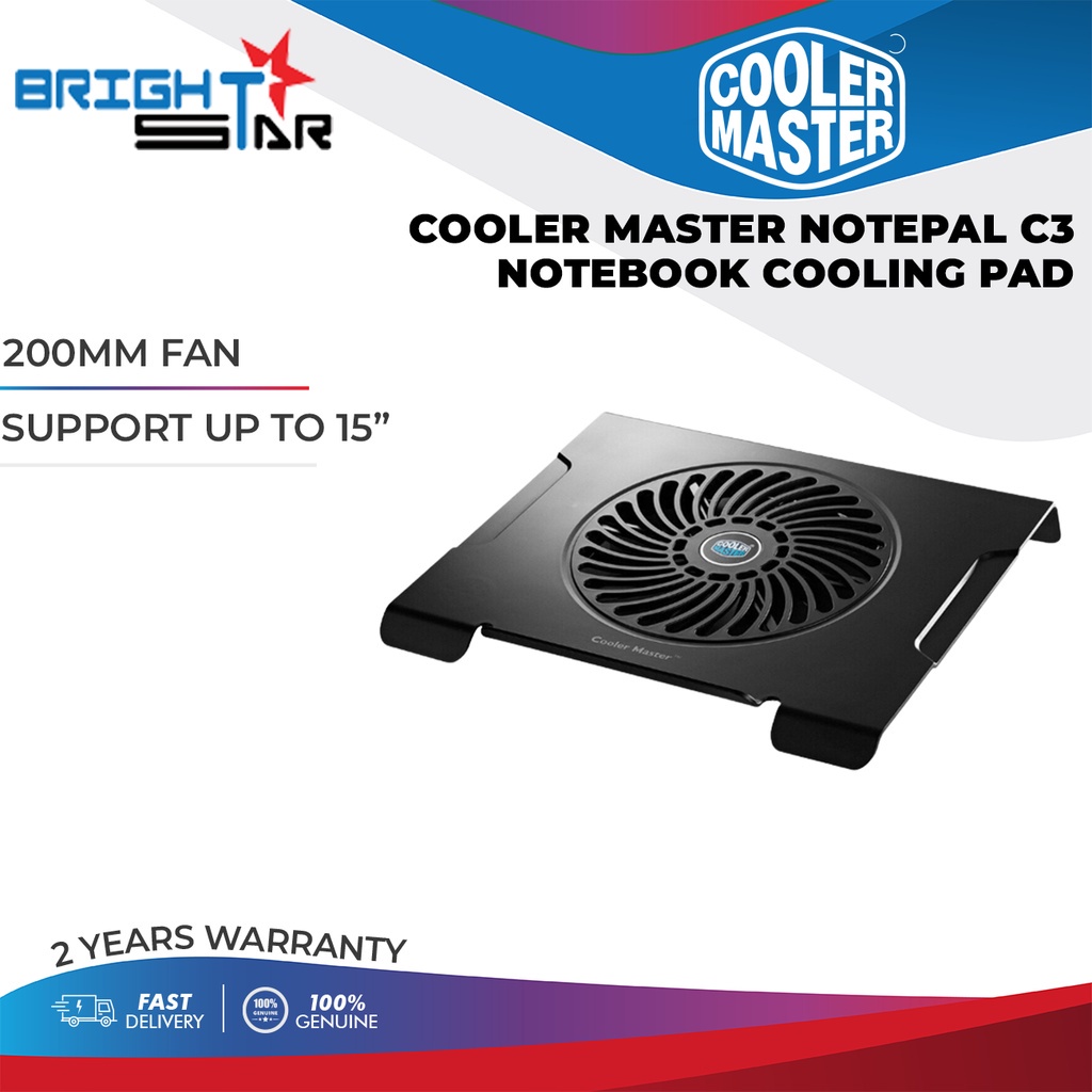 COOLER MASTER NOTEPAL CMC3 NOTEBOOK COOLING PAD | Shopee Malaysia