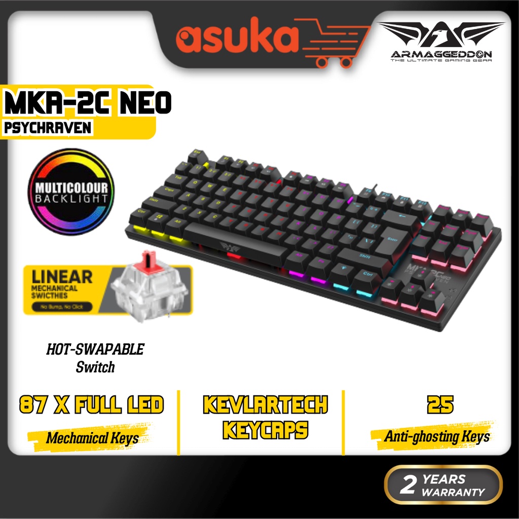 Armaggeddon MKA-2C Neo PsychRaven (87 Keys) Clicky / Tactile / Linear ...