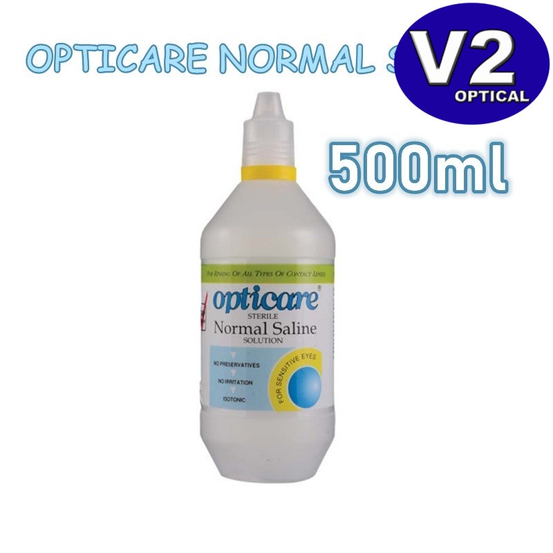 Opticare Sterile Normal Saline Solution For Contact Lens (500ml