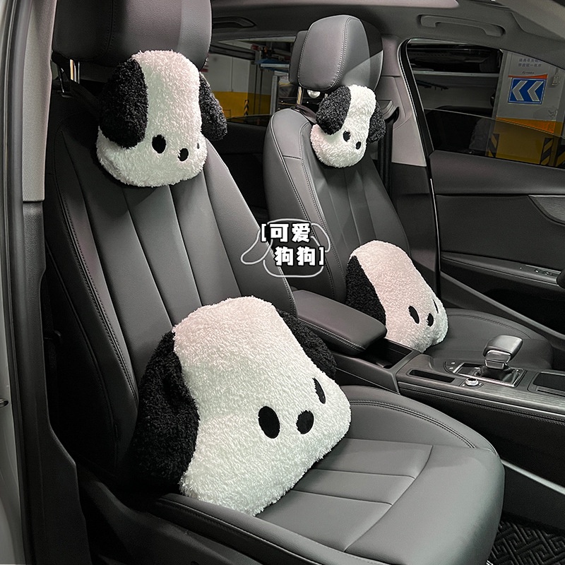 Car Seat Headrests Back Supports Cute Dog Car Back Support Pillows
