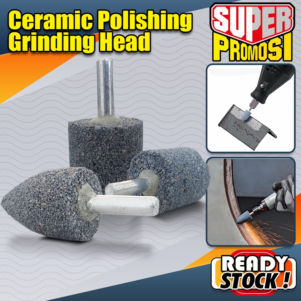 6mm Mounted Stone Ceramic Grinding Head Burr Rotary Drill Die Grinder