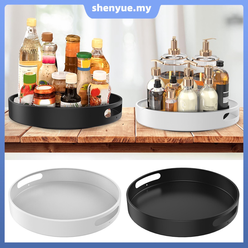 Turntable Organizer Carbon Steel Rotating Spice Rack Reusable Lazy