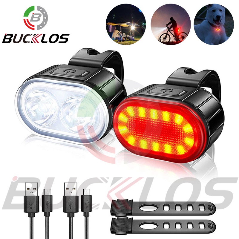 Bike Light LED 4 Modes Lampu Basikal 350mAh USB MTB Road Bicycle ...