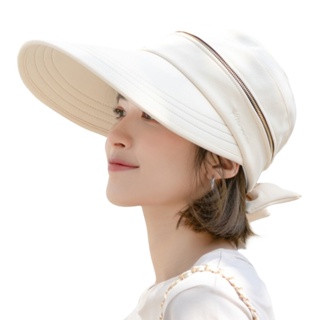 Wide Brim Womens Sun Hat, 2 in 1 Zip-Off Sun Protection Visor