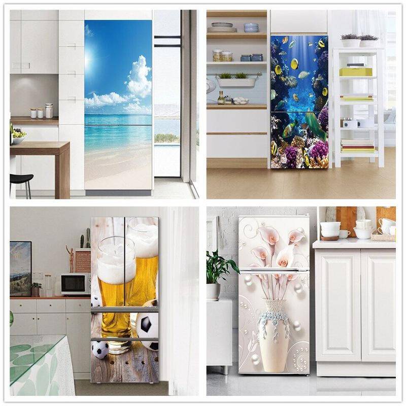 Custom PVC Refrigerator Sticker Home Design Decoration Wallpaper Poster