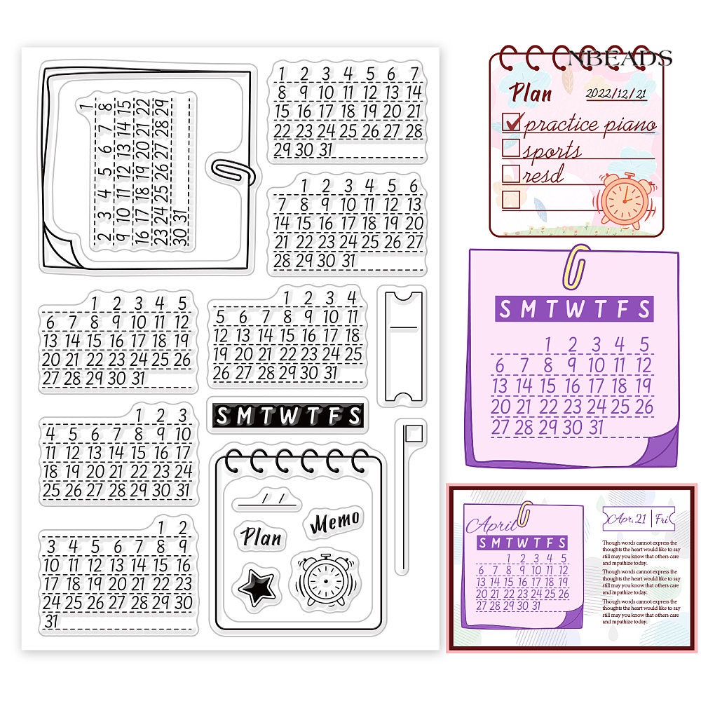 PH PandaHall Notes De Voyage Tampons Transparents, Timbres En Silicone D'Avion Tampons En Caoutchouc Timbres Transparents De Vélo Timbres D'Artisanat De Bateau Pour La Fabrication De Cartes
