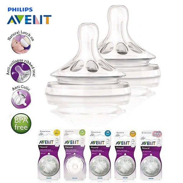 Philips Avent Natural Silicone Teats 2pcs Shopee Malaysia