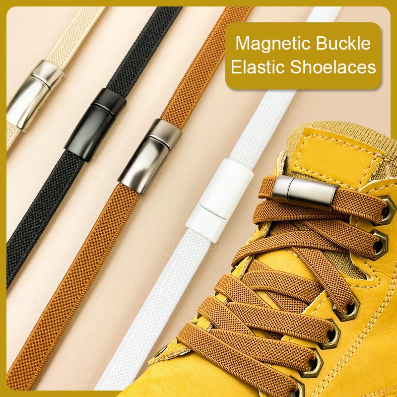 Lazy No Tie Shoelaces Shoe Laces Clip Flat Elastic Stretch Laces