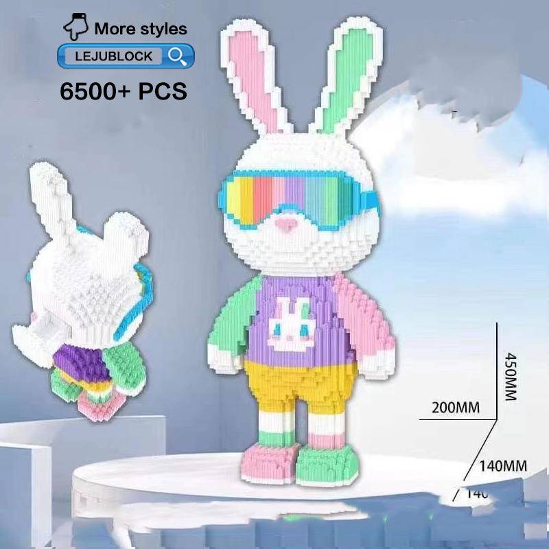 【🐰LEJUBLOCK💯】moon rabbit building blocks kaws nano block toys for kids ...