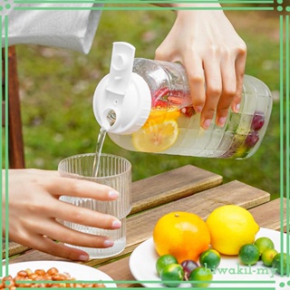 1pc Fridge Water Dispenser With Faucet Tap, Large Capacity Fruit Infuser  Tea Pot, Cold Water Pitcher, Ice Cool Container, Water Cooler Barrel