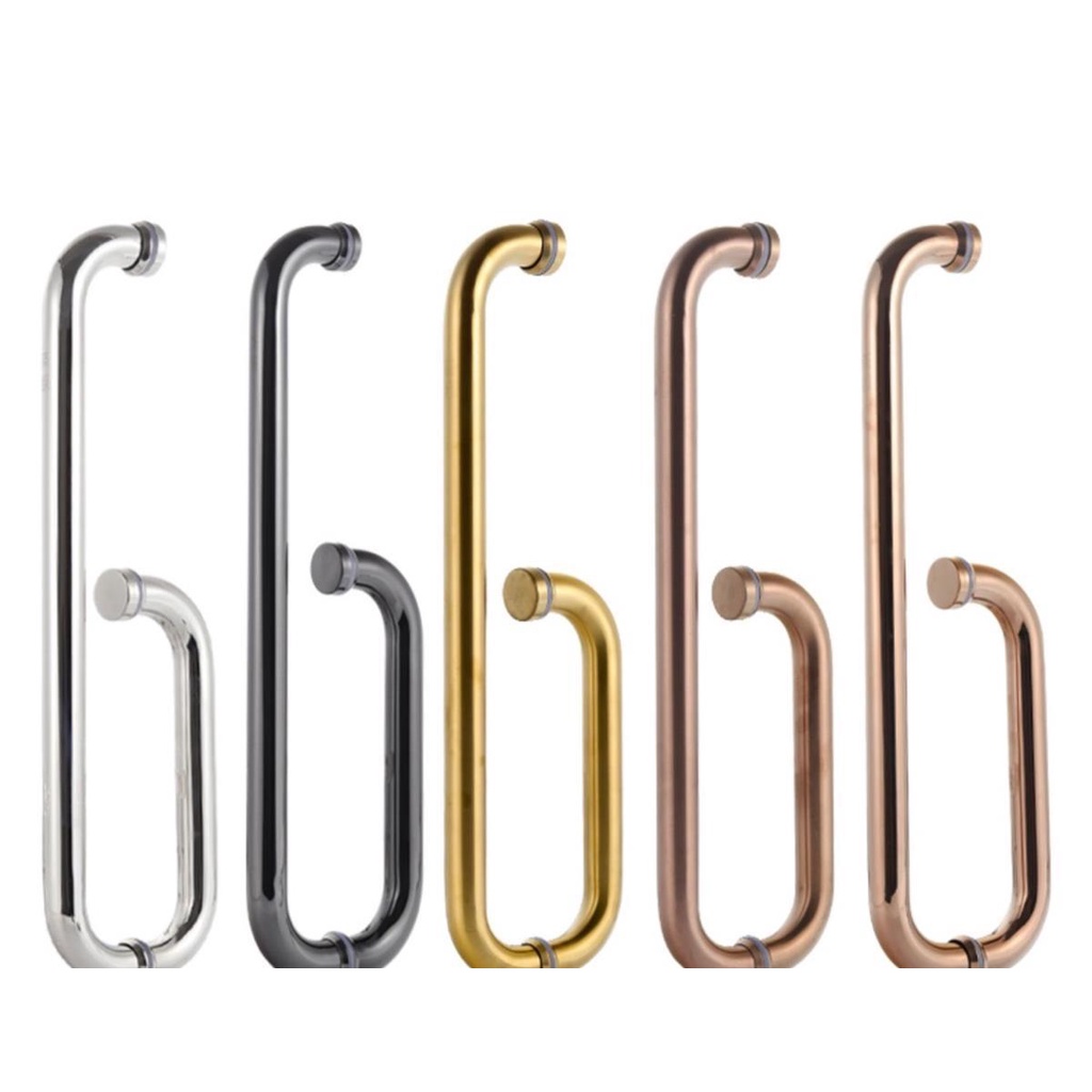 [Bathroom Handle] Glass Handle Stainless Steel 304 Thickened Shower