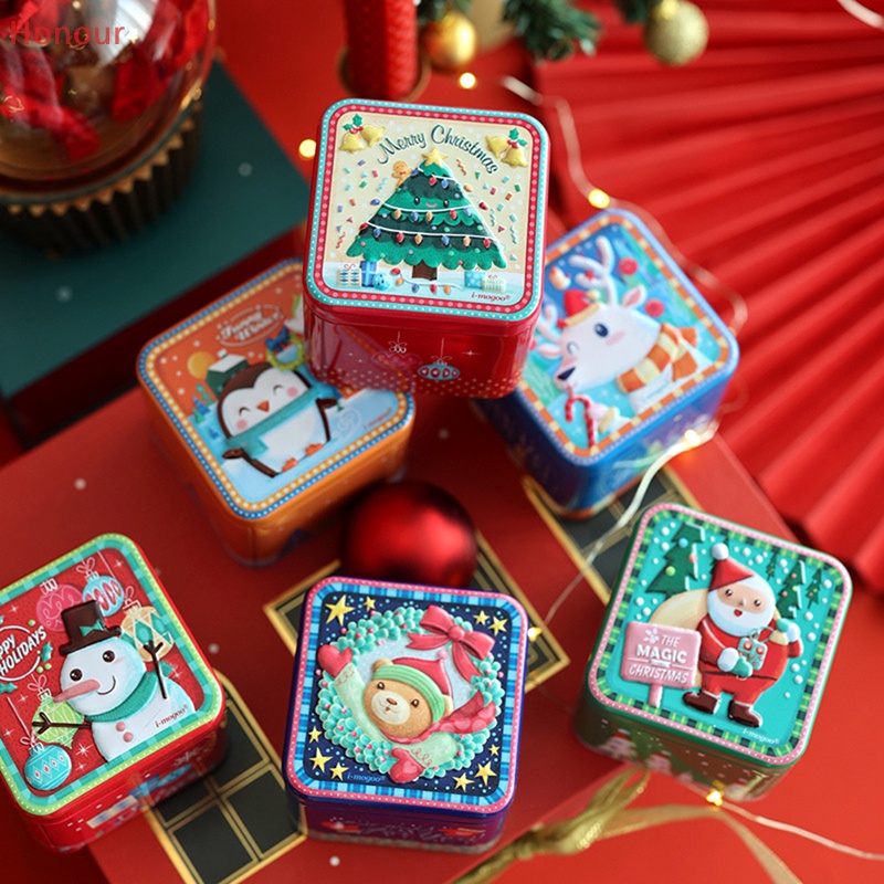 [honour] Christmas Iron Candy Boxes Merry Christmas Decorations For 