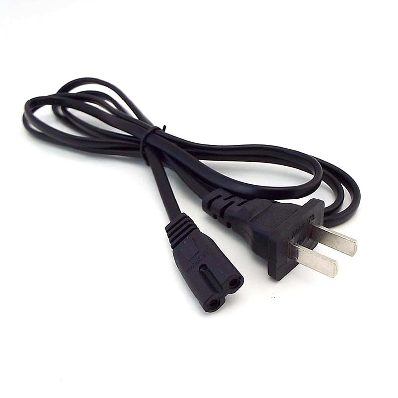 130W 0.6A 2-Prong Pin Ac Us Power Extension Cable Power Supply Cord ...