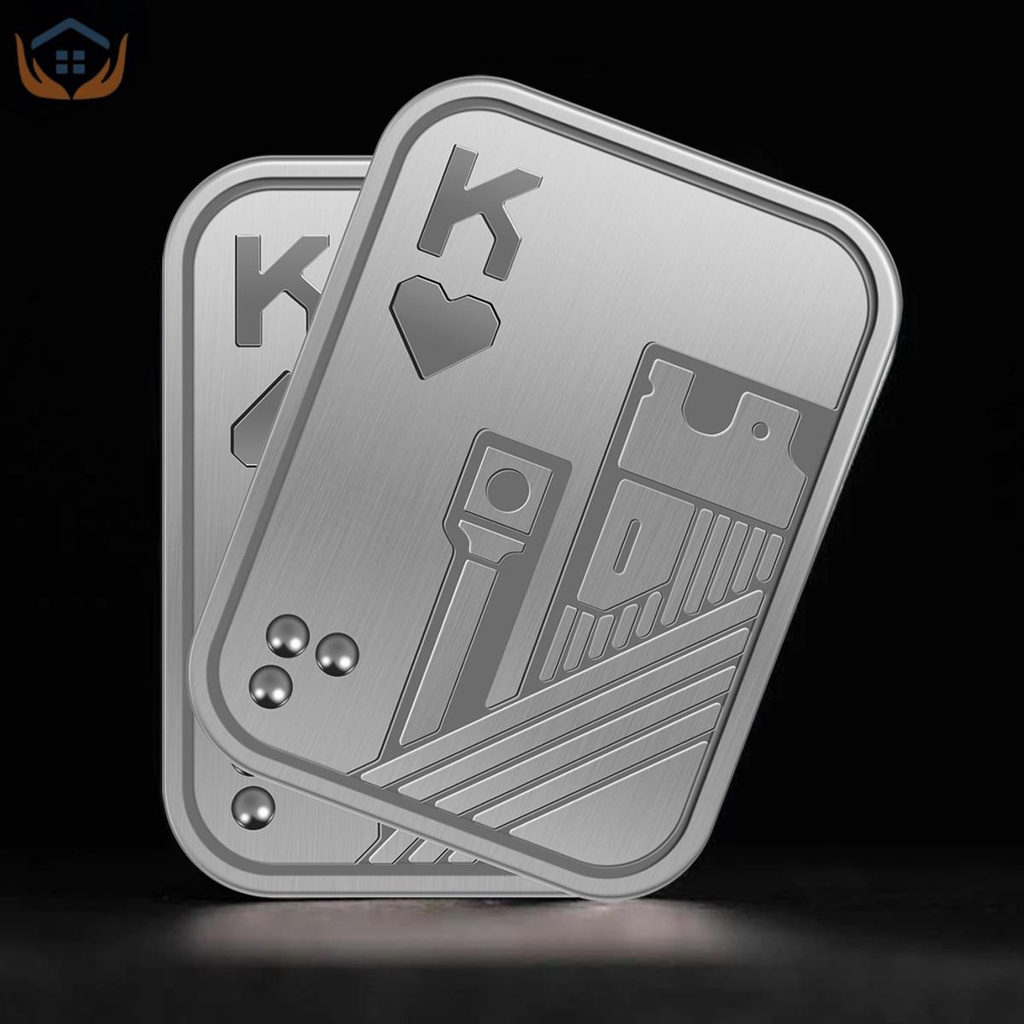 Poker Fidget Slider Stainless Steel Poker Push Card Portable