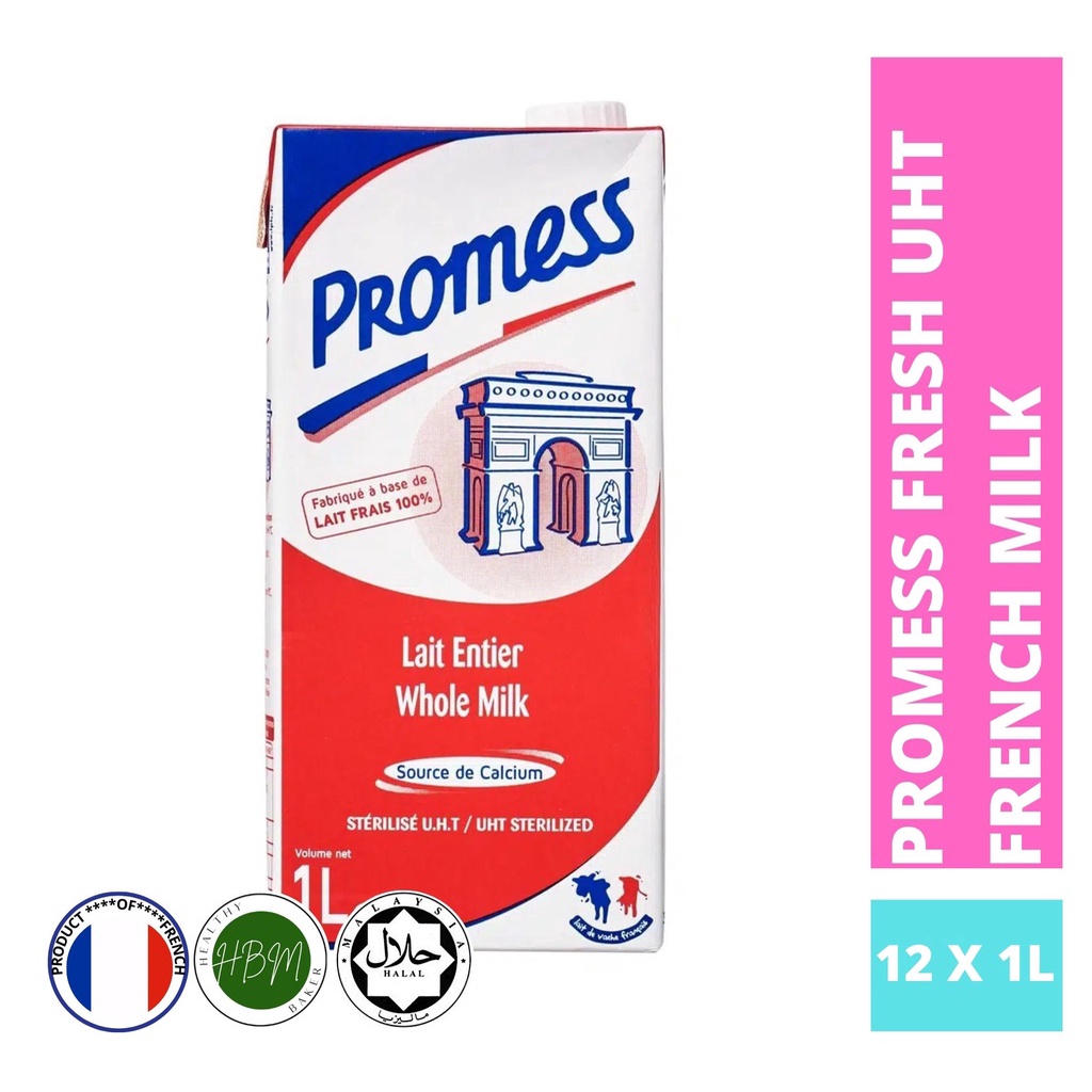 Promess Fresh UHT French Milk 1L (BEST BEFORE: Refer to the descr ...