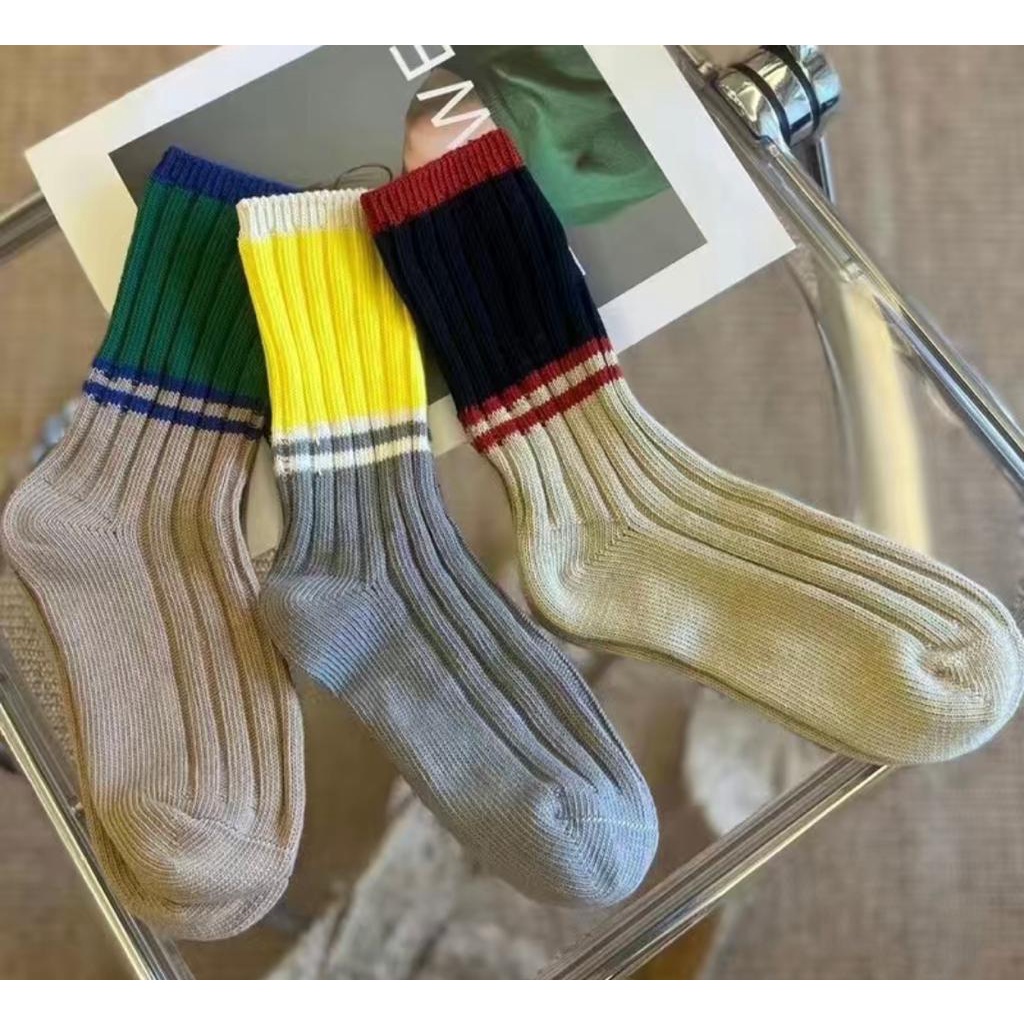 MALAYSIA READY STOCK!1 Pair Japanese Women / Lady Trendy Winter Stripe ...
