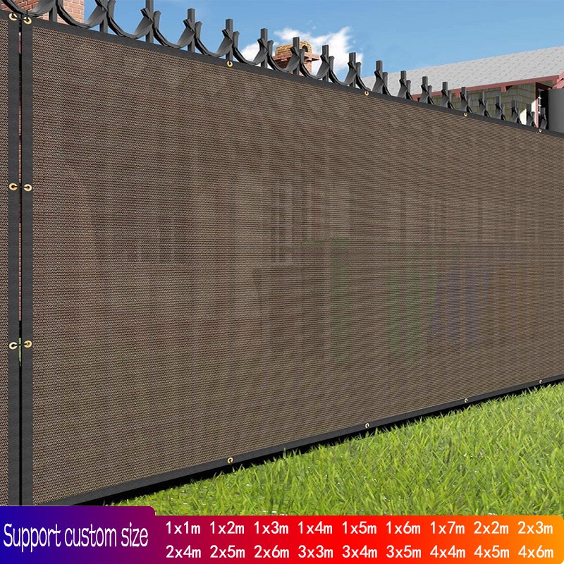 Brown Sunshade Net Balcony Privacy Fence Screen Garden Mesh Garages ...