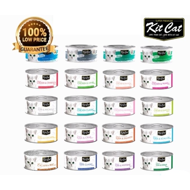 Kit Cat Super Premium Cat Canned Food / Wet Food 70gm / 80gm Shopee