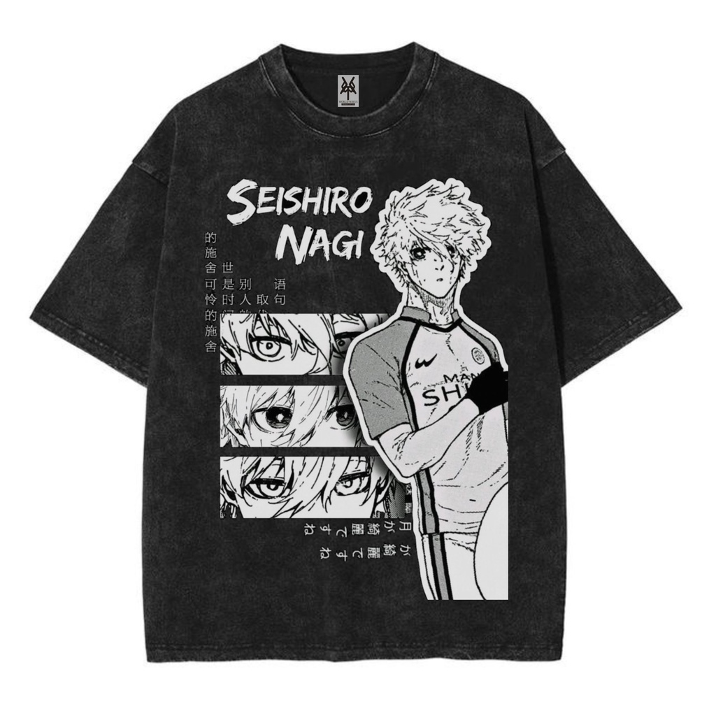 Oversized blue lock seishiro nagi washed washing vintage tee | Shopee ...