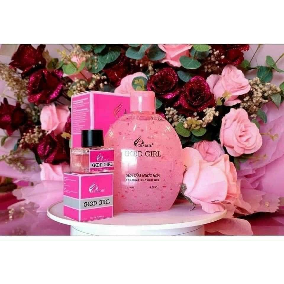 【100 Original】CHARME Sua Tam Nuoc Hoa / Foaming Shower Gel ( Good Girl ) ( 250 ml ) + Free Gift
