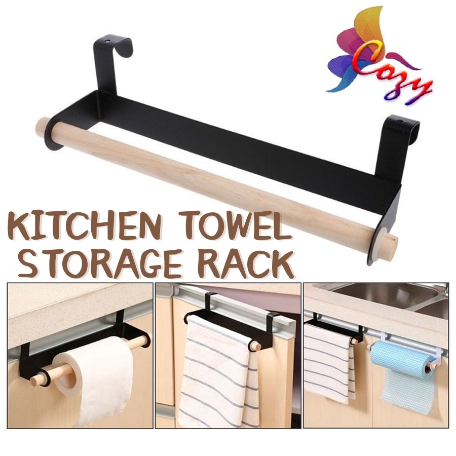 Iron Kitchen Towel Storage Rack Bathroom Tissue Roll Paper Holder ...