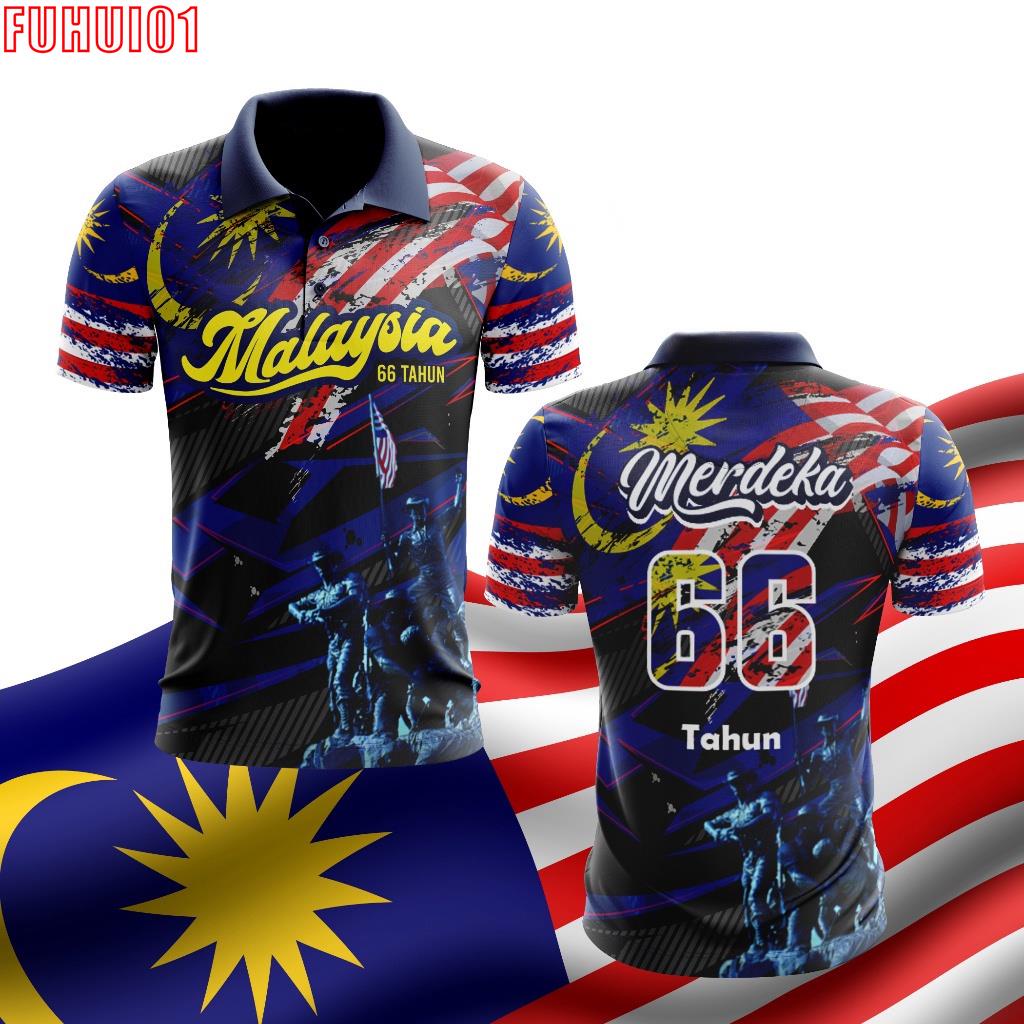 (Fuhui01) MERDEKA 66 SHIRTS (MALAYSIA MERDEKA 66 2023 SPECIAL DESIGN)