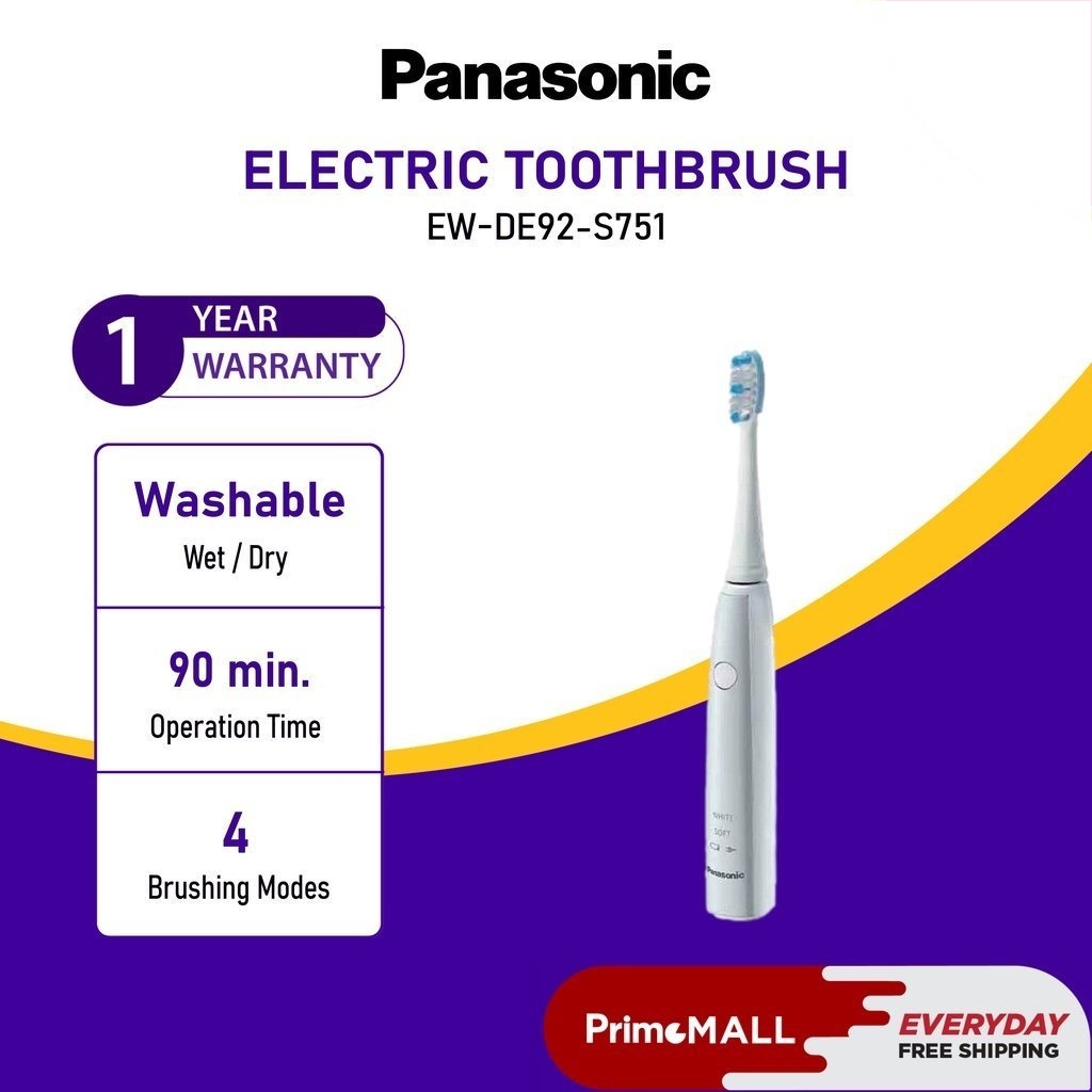 PANASONIC EWDE92 ELECTRIC TOOTHBRUSH IONIC EWDE92S751 Brush Timer