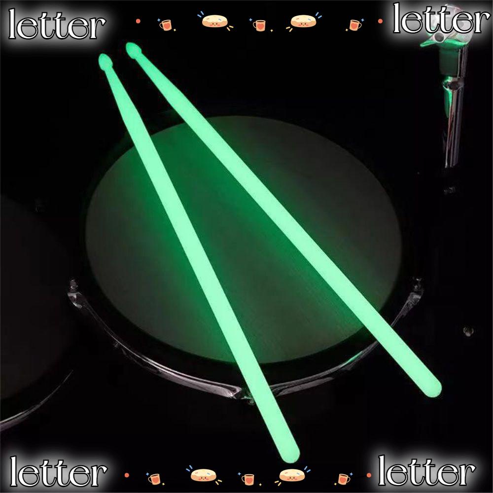 LETTER 1Pair Drum Stick Musical Instruments Glow in The Dark Drumsticks ...