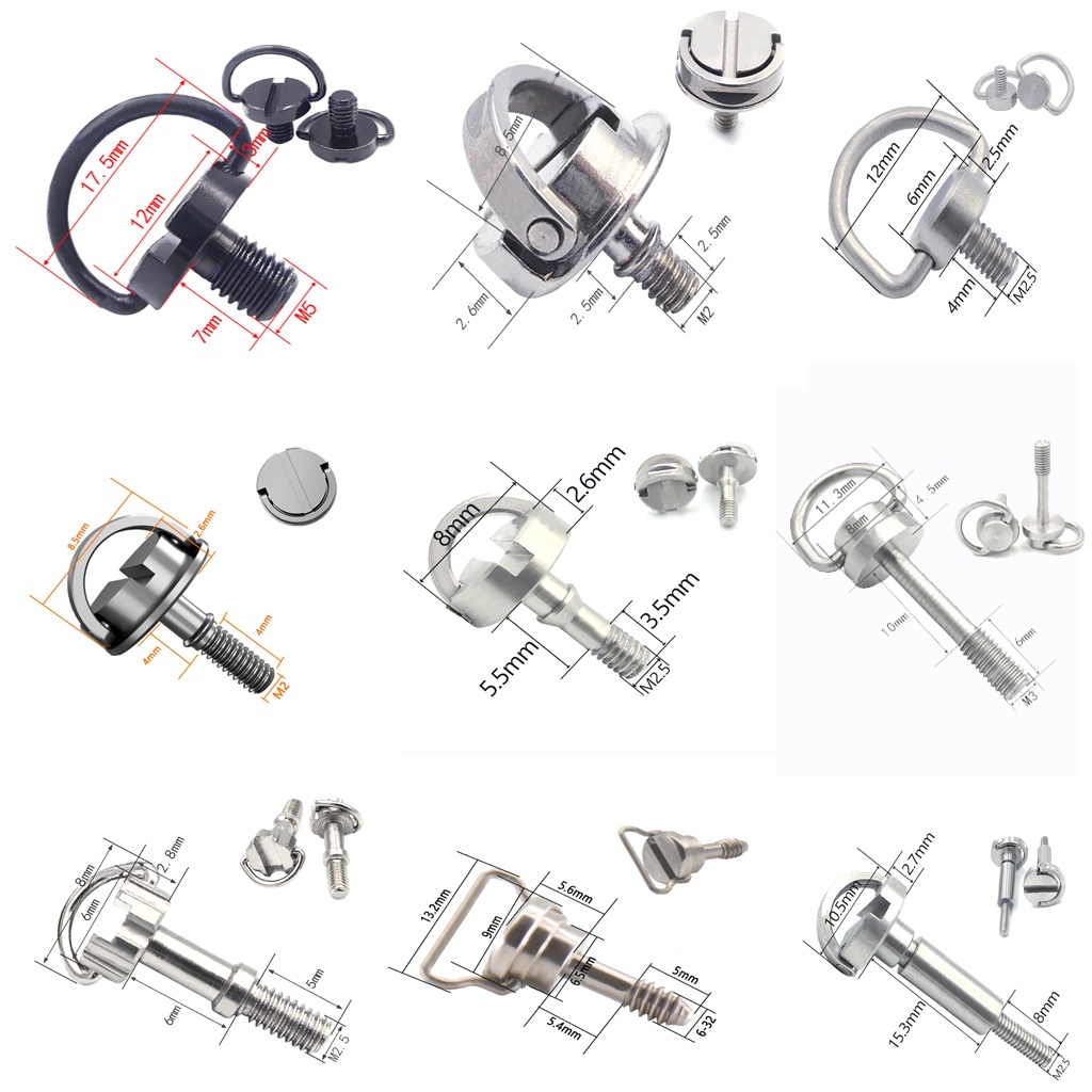 FEICHAO Camera Screw M2 M2.5 M3 M5 Folding D-Ring Adapter for Tripod ...